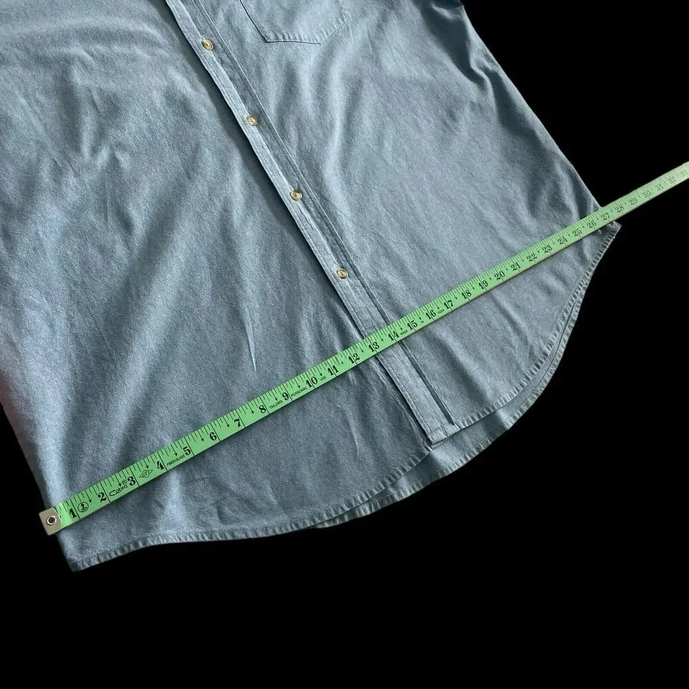 Puritan Men Blue Front Pocket Button Down Collar Shirt Blue SZ/XL - Picture 6 of 14